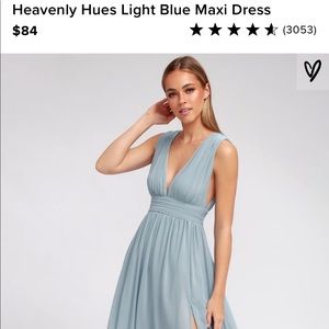 Lulus Heavenly Hues light blue formal maxi dress